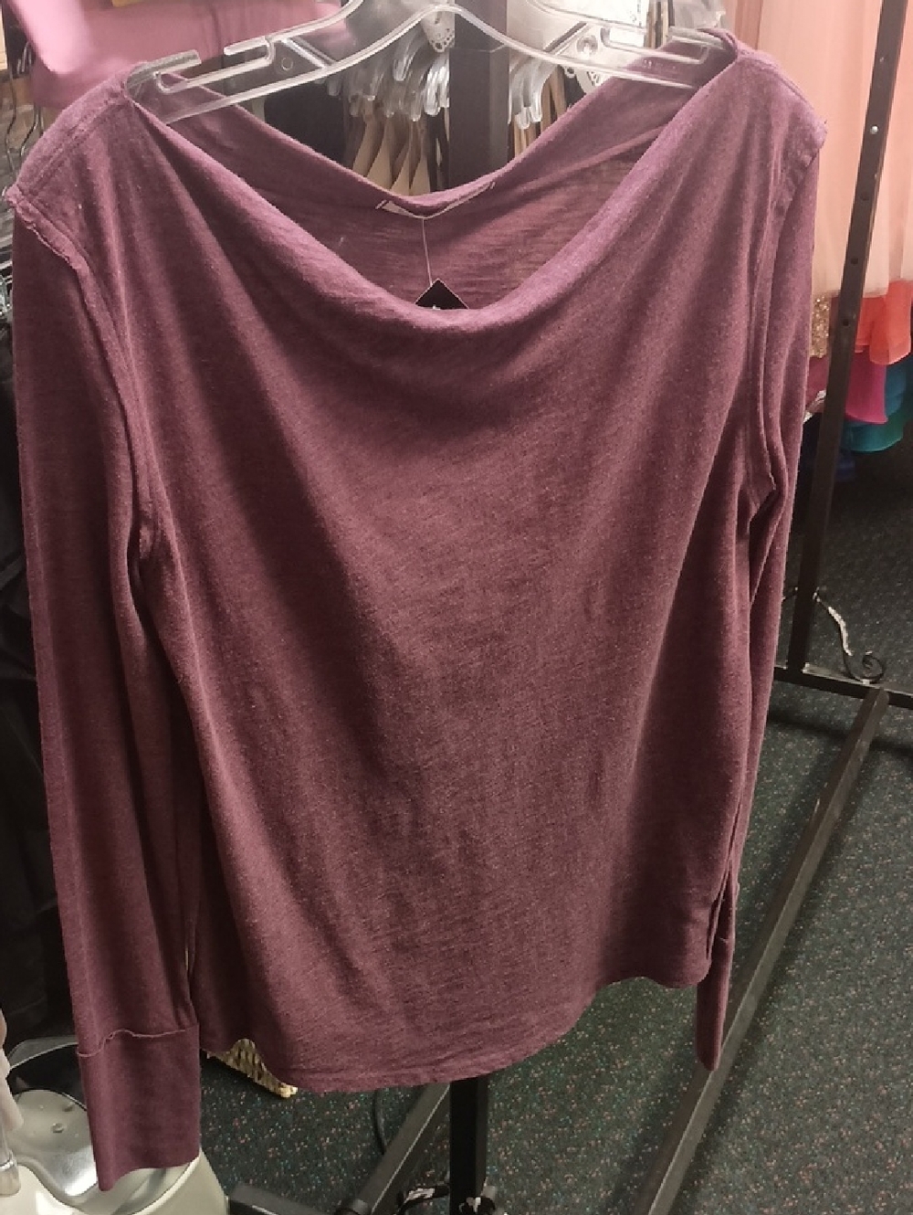 We The Free Long-Sleeve Boatneck Top in Antiqued Plum